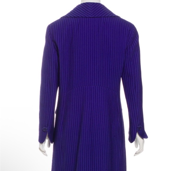 Etro Royal Purple Textured Trench Coat - Picture 9 of 11